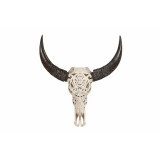 BUFFALO SKULL WITH CARVING - DECOR OBJECTS